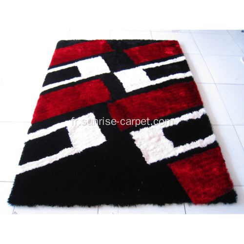 Tapis Shaggy Soie Polyester avec Design